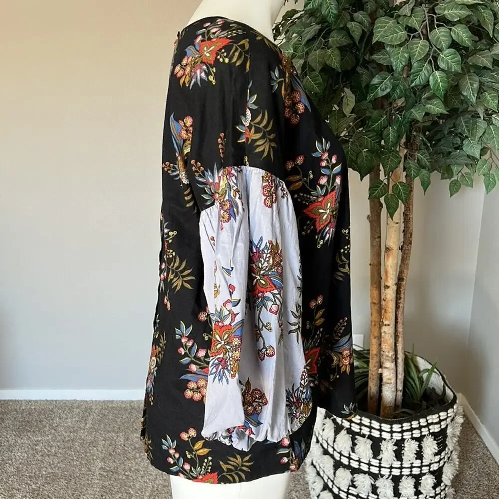 LOFT Puff Sleeve Printed Blouse - Picture 4 of 7